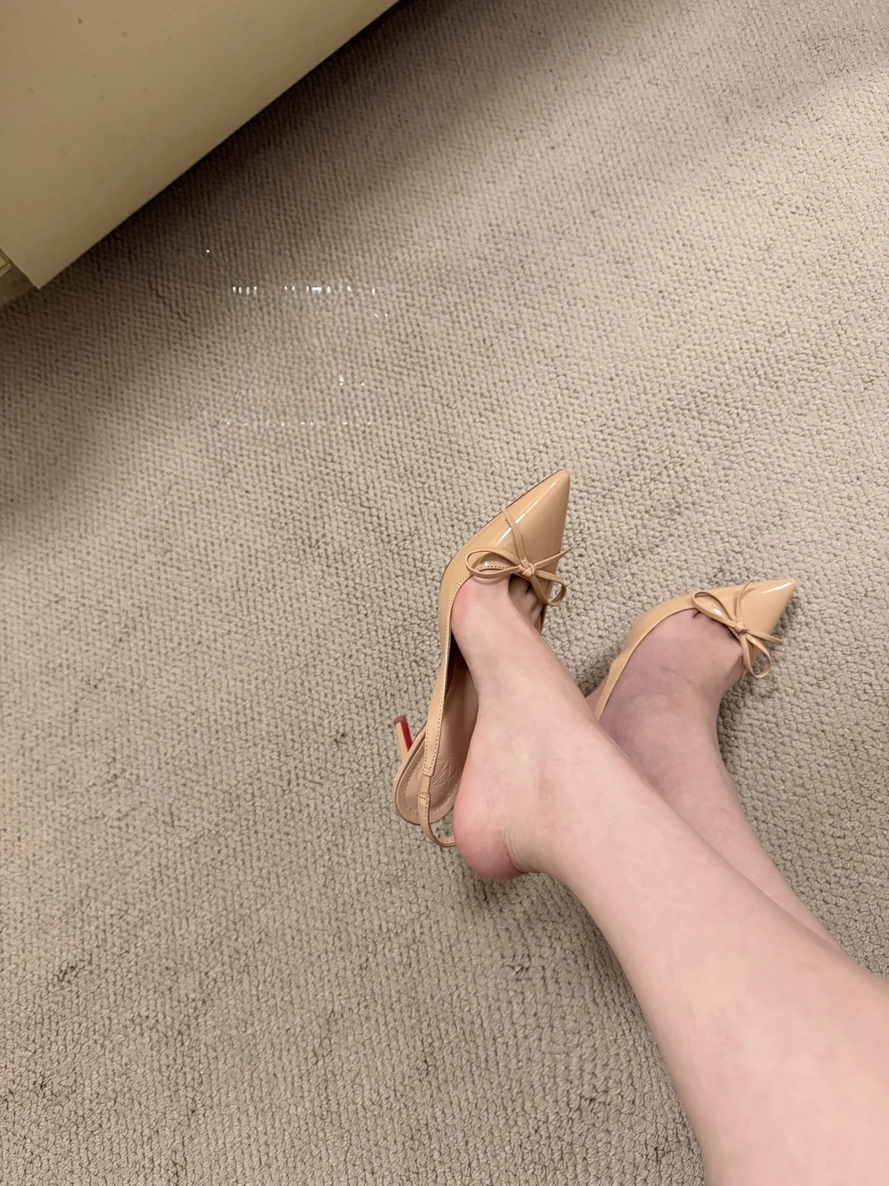 

Ele Knot Pointed Toe High Heels Slim Stiletto Women's Sexy oes Faionable Glue-Welded Leather Inner Summer S...