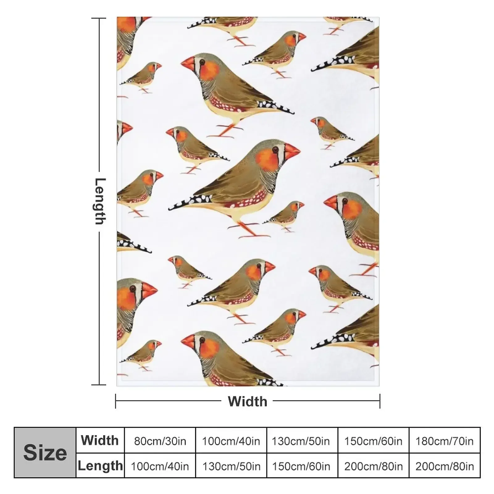 Zebra Finch Throw Blanket Plaid on the sofa Plush Blankets