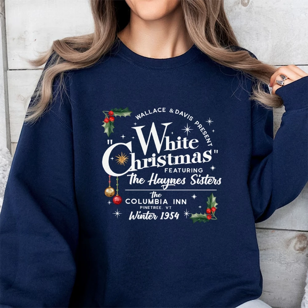 White Christmas Movie Sweatshirt, Wallace and Davis Sweater, Haynes Sisters Crewneck, Christmas White Movie 1954 Sweatshirt Top