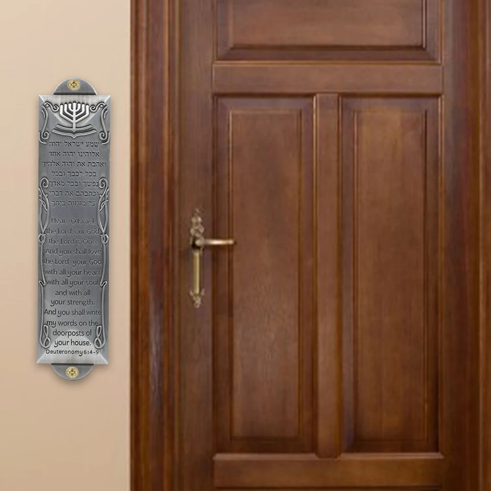 

2 Sets Door Post Holy Scroll Jewish Mezuzah Symbols Catholic Metal Retro Religious Craft LonglastingAlloy Durability Prosperity