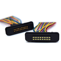 1 Pairs 2.54 MM Pitch High Current 2A Magnetic Pogo Pin Connector 20 Pin Male Female PHB2.0 wire 10CM
