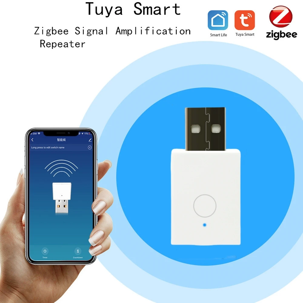 Tuya ZigBee 3.0 wzmacniacz sygnału Repeater rozszerzenie zasięgu kontrola dla inteligentnego domu aplikacja życie urządzenia Mesh automatyka asystenta domowego
