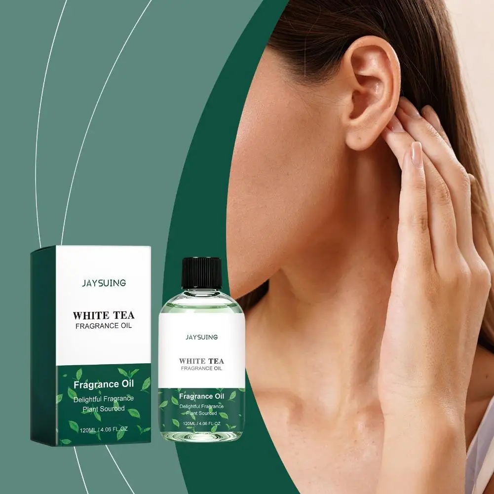 120ml White Tea Fragrance Oil Brand Plant Elegant Charm Dating Eau De Toilette Oil Lasting Delightful Aromatic Scent Body Oil