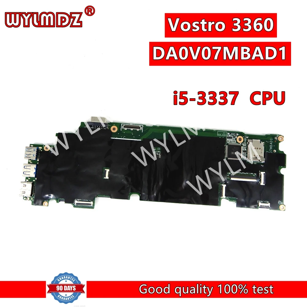 DA0V07MBAD1 i5-3337 CPU Notebook Mainboard For Dell  Vostro 3360 V3360 Laptop Motherboard CN- 0PV48W