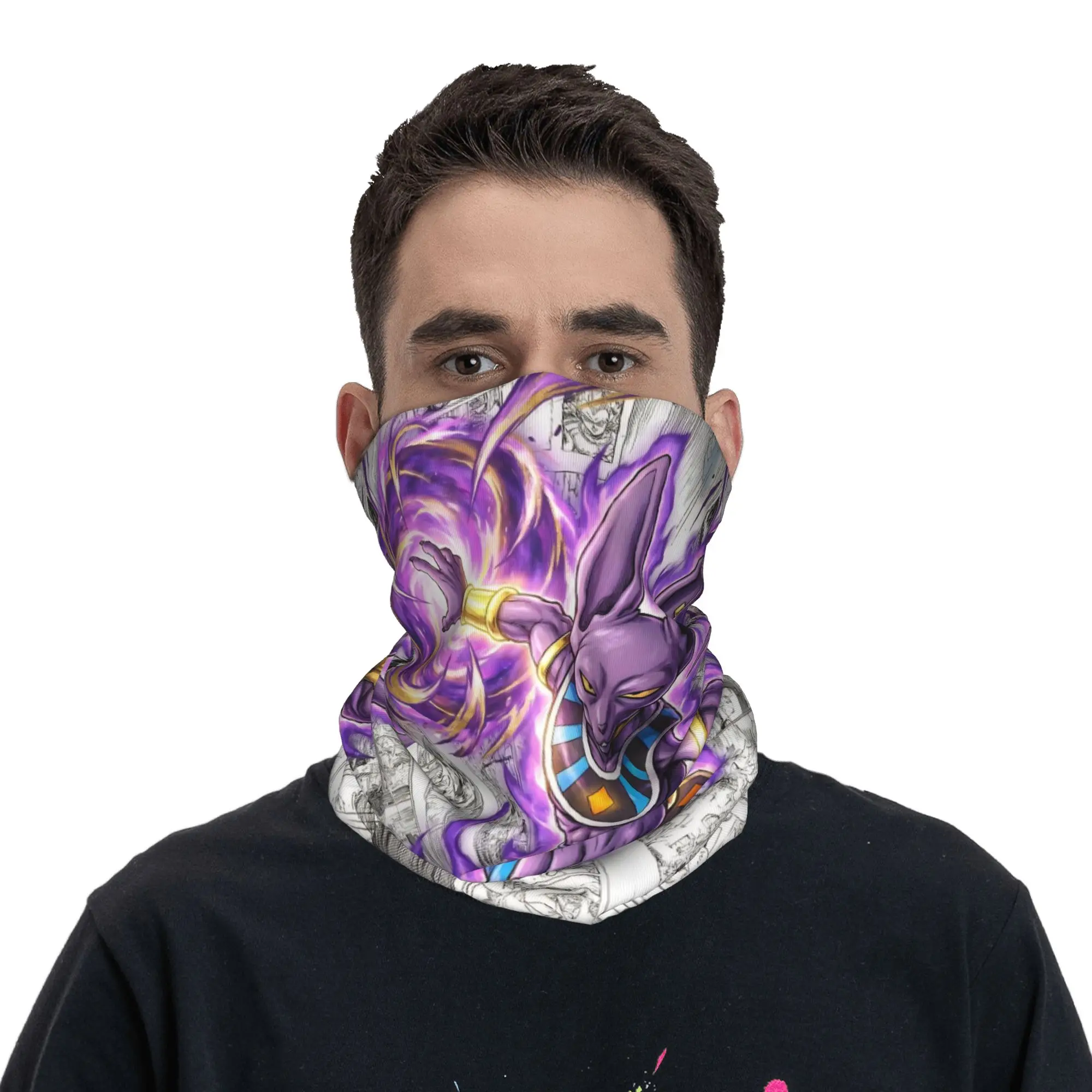 

Dragon DragonBalls Ball Z Beerus Anime Bandana Neck Gaiter Printed Mask Scarf Multi-use Headband Hiking Unisex Adult Winter