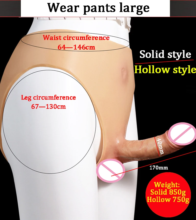 Silicone Strap On Dildo Hollow Penis Pants Female Masturbators Realistic Dildo Anal Sex Toys For woman Men Gay Lesbian Sex Shop