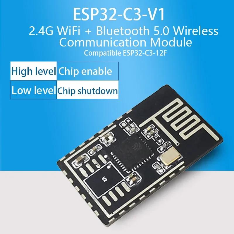 ESP32-C3-V1 와이파이 및 블루투스 5.0 무선 통신 모듈, ESP32-C3-12F 호환 가능, 2.4G