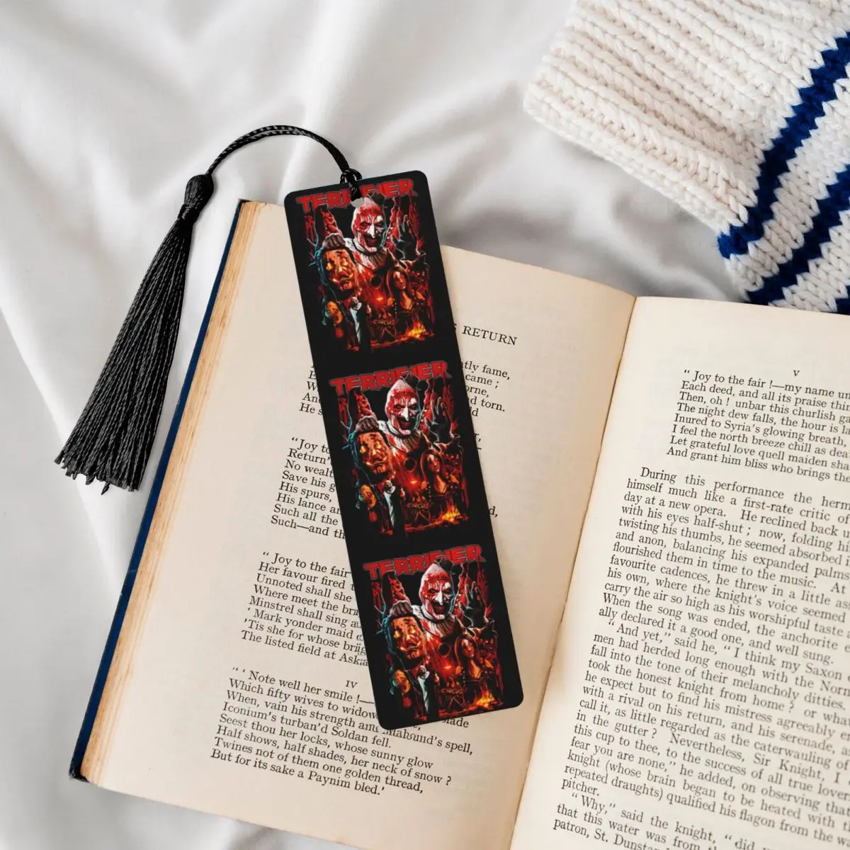 Bloody T-Terrifiers Bookmarks For Books Stationery Cute Scary Horror Movie Reading Accessory Perfect Students Gifts Book Mark