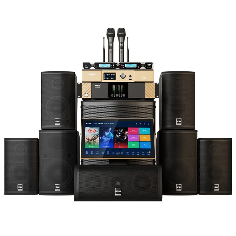 2025 hot sale Karaoke Woofers and Home Theaters System Loa Surround Sound Professional 7.1 71 Family Speaker Set with Wireless M