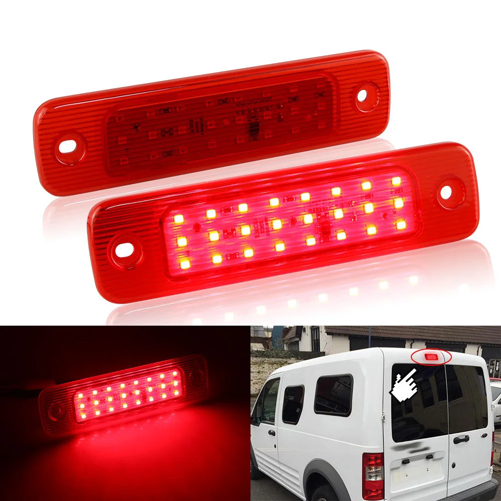 

1PC Red Lens LED Third 3rd Brake Light Lamp For Ford Transit 2009 2010 2011 2012 2013 2014 High Mount Stop Light Car Accessories