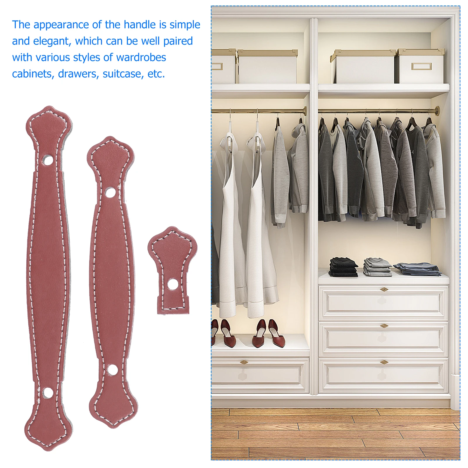 3pcs Handle Drawer Pulls Durable Cabinet Pull Handle Luggage Suitcase Grip For Wardrobe Storage Handles