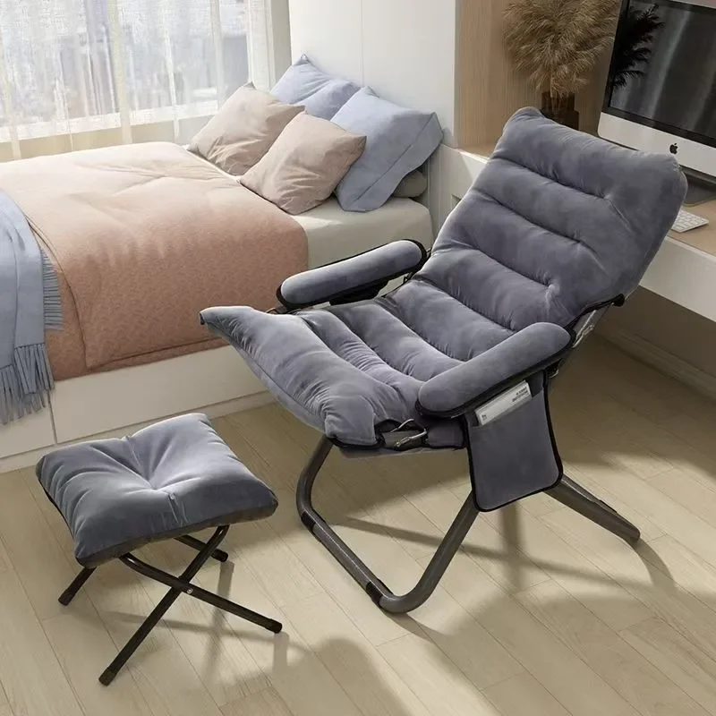 Lazy Sofa for Student Dormitory Backrest Computer Chair Home Bedroom Recliner Balcony Folding Chair Single Small Sofa