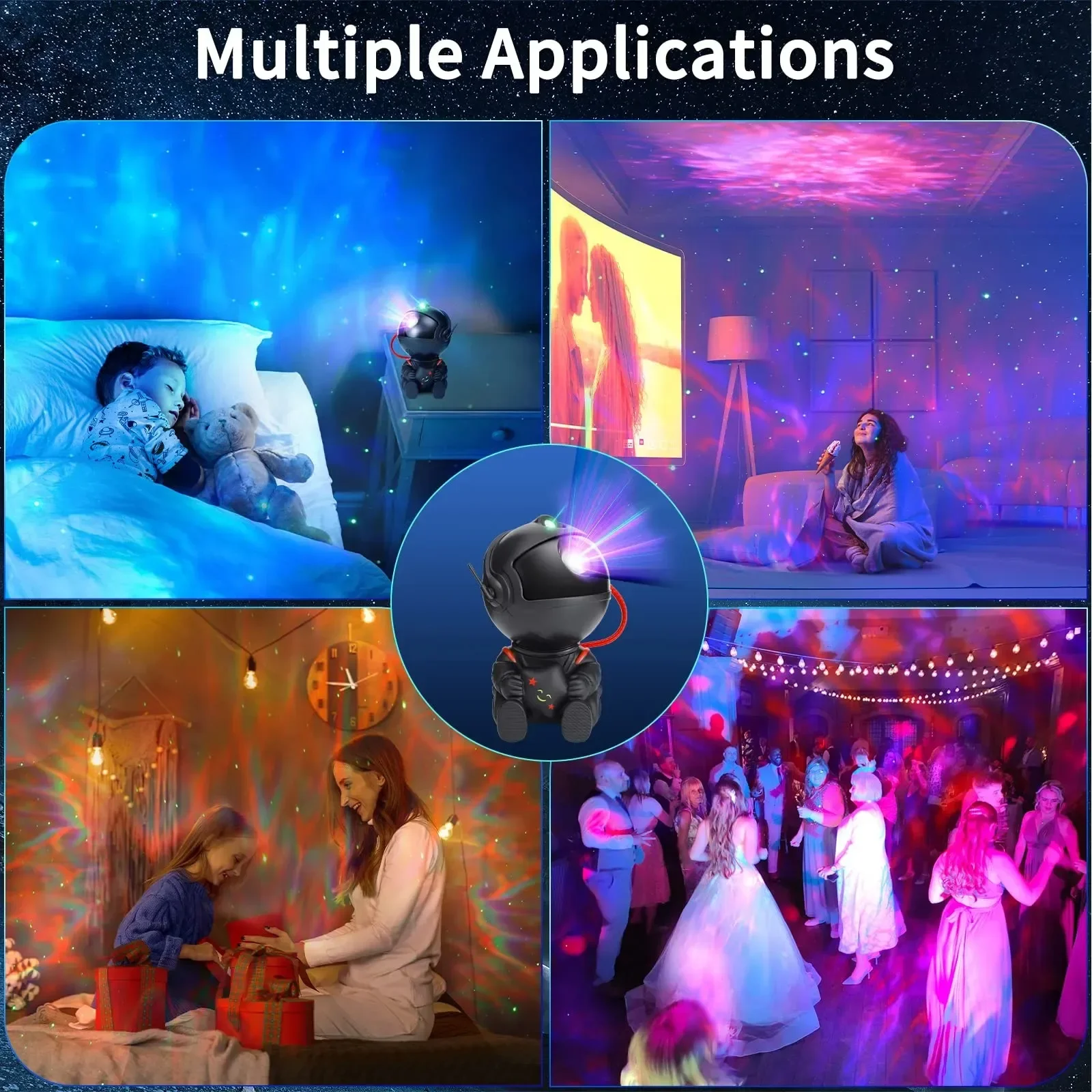 Звездный проектор Galaxy Light с несколькими режимами работы, Космический астронавт, проектор с дистанционным управлением, Галактический проектор для спальни, детей