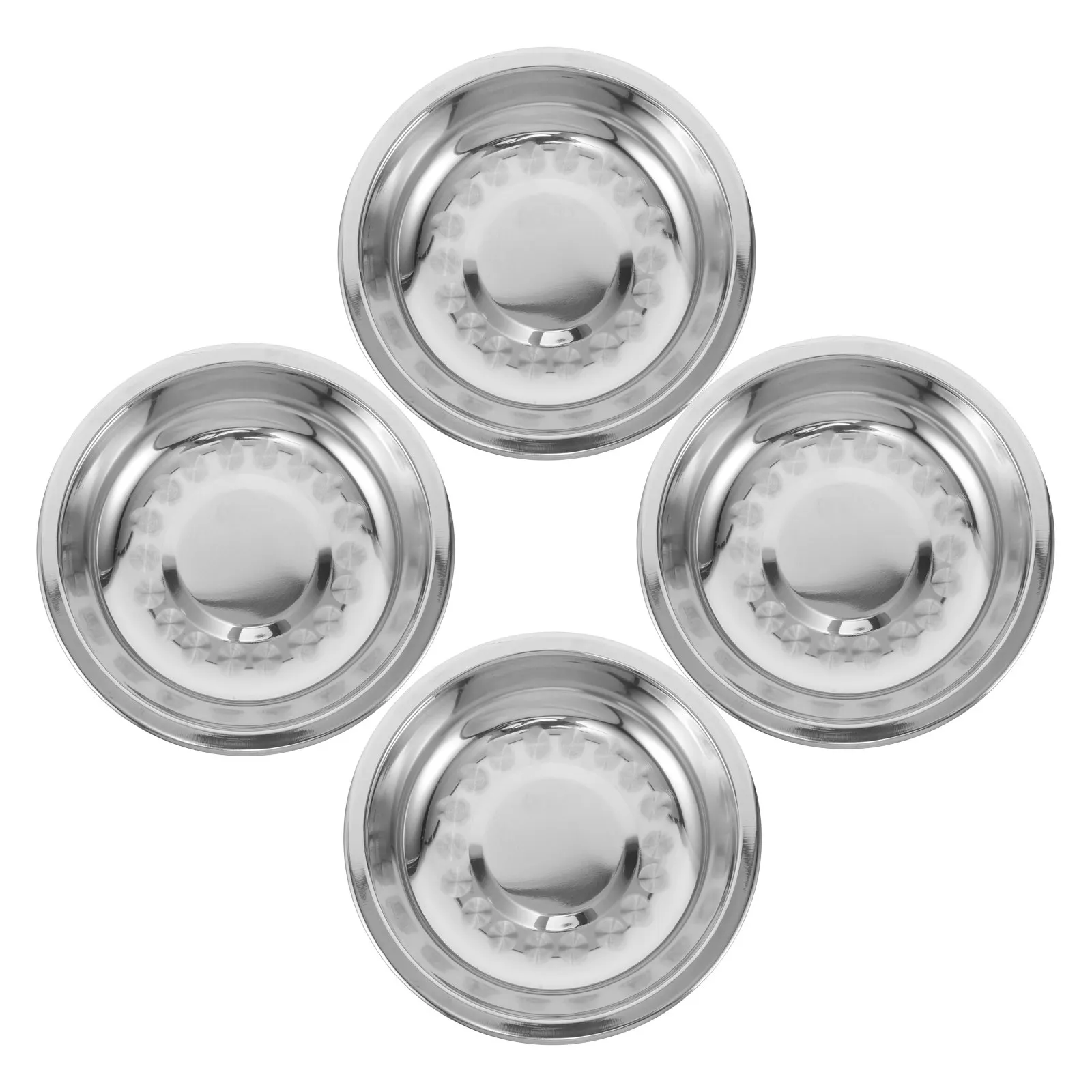 4Pcs Stainless Steel Non Magnetic Scale Pans Precision Weighing Trays Laboratory Jewelry Rhinestones Supplies Scale Trays