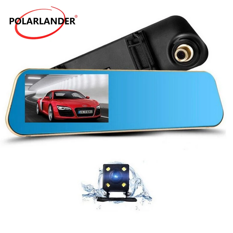 

Car DVR Dash Cam Dual Lens Rearview Mirror 4.5inch Full HD 1080P Video Recorder DVR Auto Registrator Camcorder Dash Camera