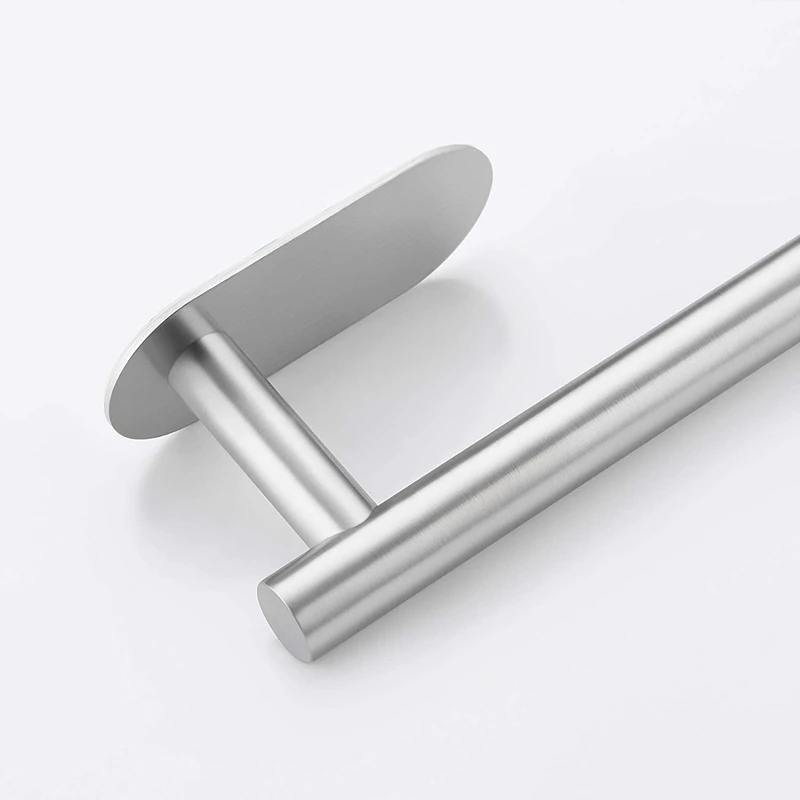 Stainless Steel Towel Rail Self Adhesive Towel Rack for Bathroom Kitchen Toilet Wall Mounted Punch-Free Installation