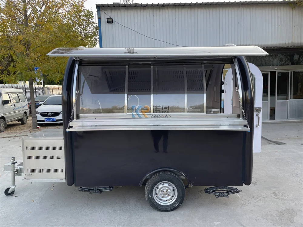 Food Truck Van Mobiele keuken Snack Pizzawagen Hotdog IJskiosk Concessie Voedselaanhangwagen Volledig uitgerust