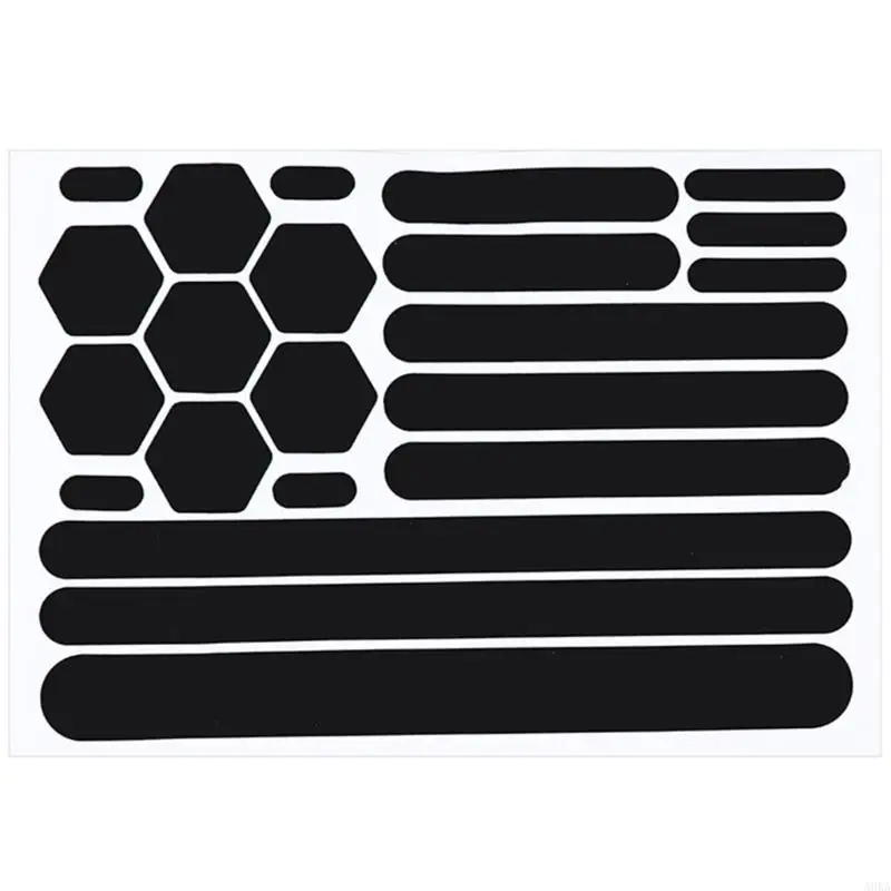 A0KA Black Highly Reflective Tape Waterproofs Car Wheel Hub Reflective Sticker Cycling Bicycles Strong Reflective Stickers