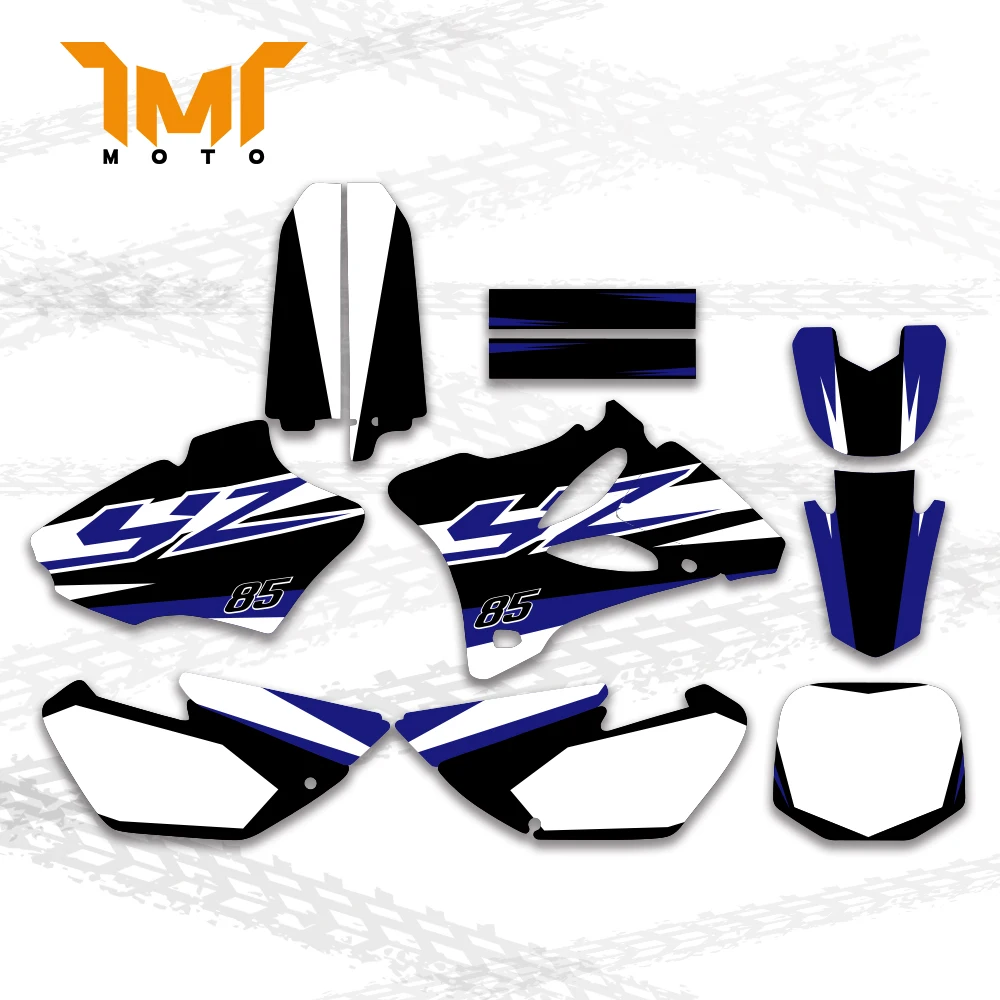 TMT Motocross Full Plastics Graphics Decal Sticker Decoration For Yamaha YZ85 YZ 85 2002-2014 2013 2012 2011 2010 2009 2008 2007