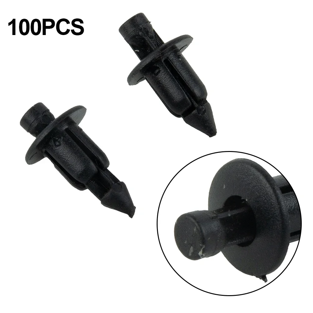 For Suzuki Hayabusa GSXR 1300/1000/750/600 100pcs 6mm Hole Dia ATV Plastic Push In Type Rivets Fastener Pin Clips Fairing Fender