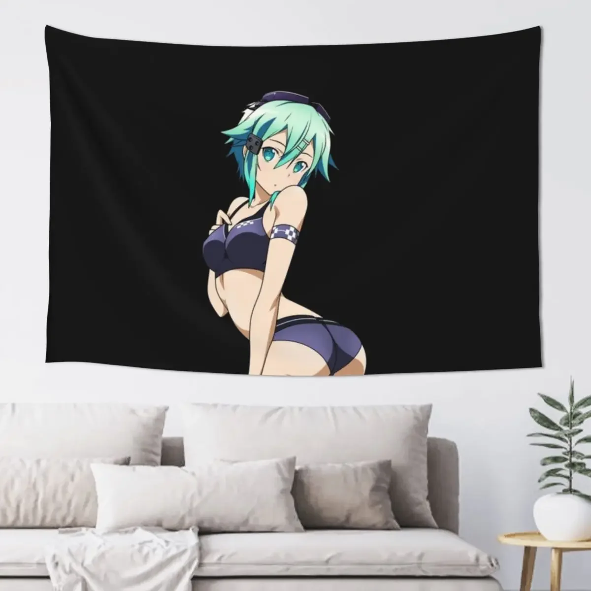 Sinon (Asada Shino) bikini ass Graphic . Tapestry Room Decorating Aesthetic Wall Art Carpet Wall Christmas Decoration Tapestry