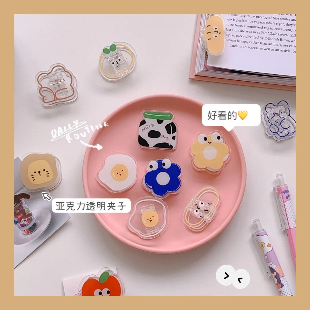 Creative Folder Ins Cartoon Ledger Decoration Clip Multifunctional Stationery Data Fixed Clip