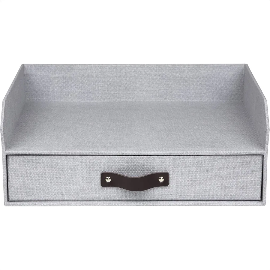 Bigso Box of Sweden Walter Vassoio per lettere per documenti formato A4 o lettera Vassoio per carta Organizzatore per scrivania con cassetto portaoggetti e St