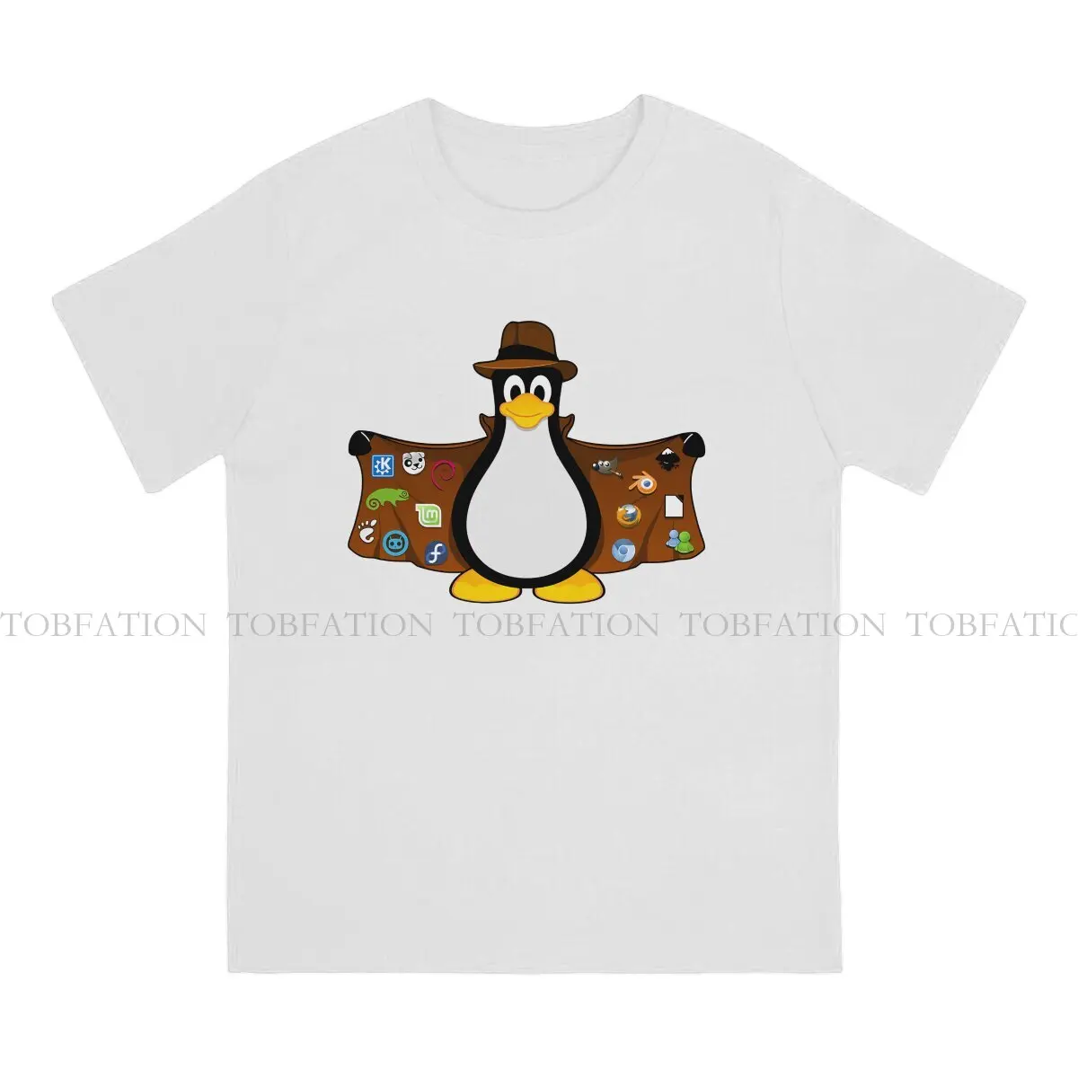 Tux the Salesman Harajuku TShirt Linux Operating System Creative Streetwear Casual T Shirt Men Tee Special Gift Idea