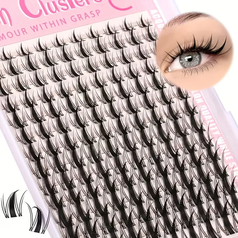 140 Stück Feenwimpern 8-18mm Manga-Wimpern C-Curl - Spitze Anime-Wimpern Einzelwimpern Ultra-Dünne Unsichtbare Wimpern