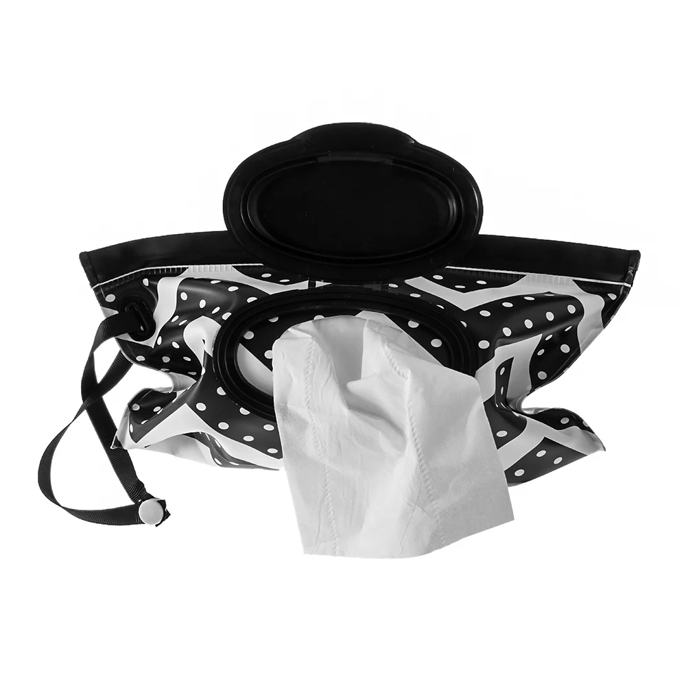 EVA Baby Wet Wipe Pouch Snap-Strap Refillable Wet Wipes Bag Flip Cover Tissue Box Outdoor Useful Baby Stroller Accessory