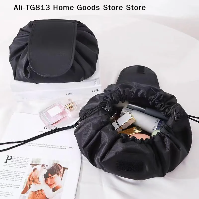 

[TG813]Women Drawstring Cosmetic Bag Travel Storage Makeup Bag Portable Waterproof Toiletry Case