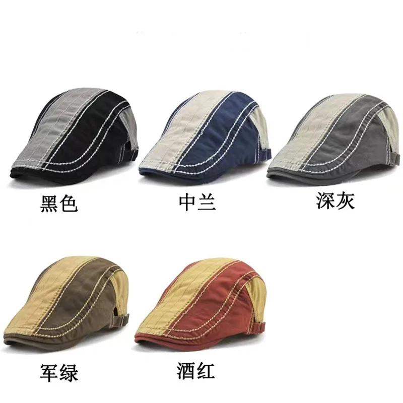 Men Baseball Cap Striped Adjustable Cotton Women\'s Breathable Printed Casual Hat Beret Luxury Brand Design Headwear Female Male