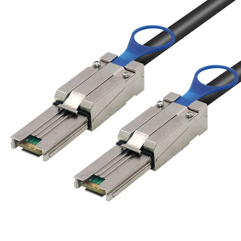 SFF-8088 to SFF-8088 External Mini SAS HD Cable, 6Gbps SAS2.0 26Pin Hybrid Cable Attached SCSI for Raid Systems