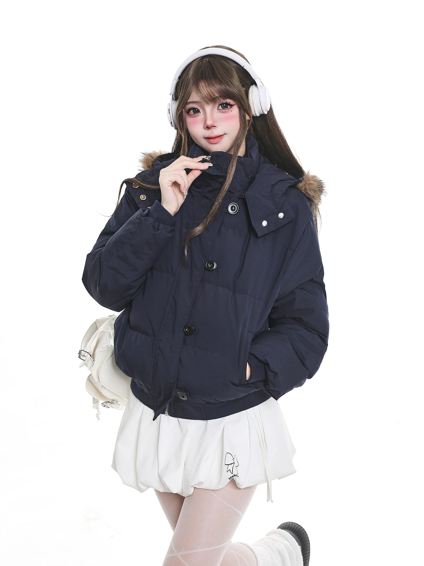 

Американское джато с капюшоном, женское зимнее пальто Thiened, повседневная теплая хлопковая верхняя одежда на молнии, милая одежда для колледжа