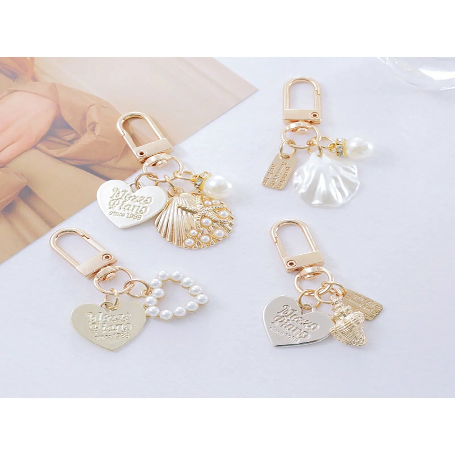 1pc Metal Keychain Cute Shell Key Pendant Ins Bag Pendant Creative Small Gift Bag Accessories  Gift, Gift, Accessories, Decor Fo