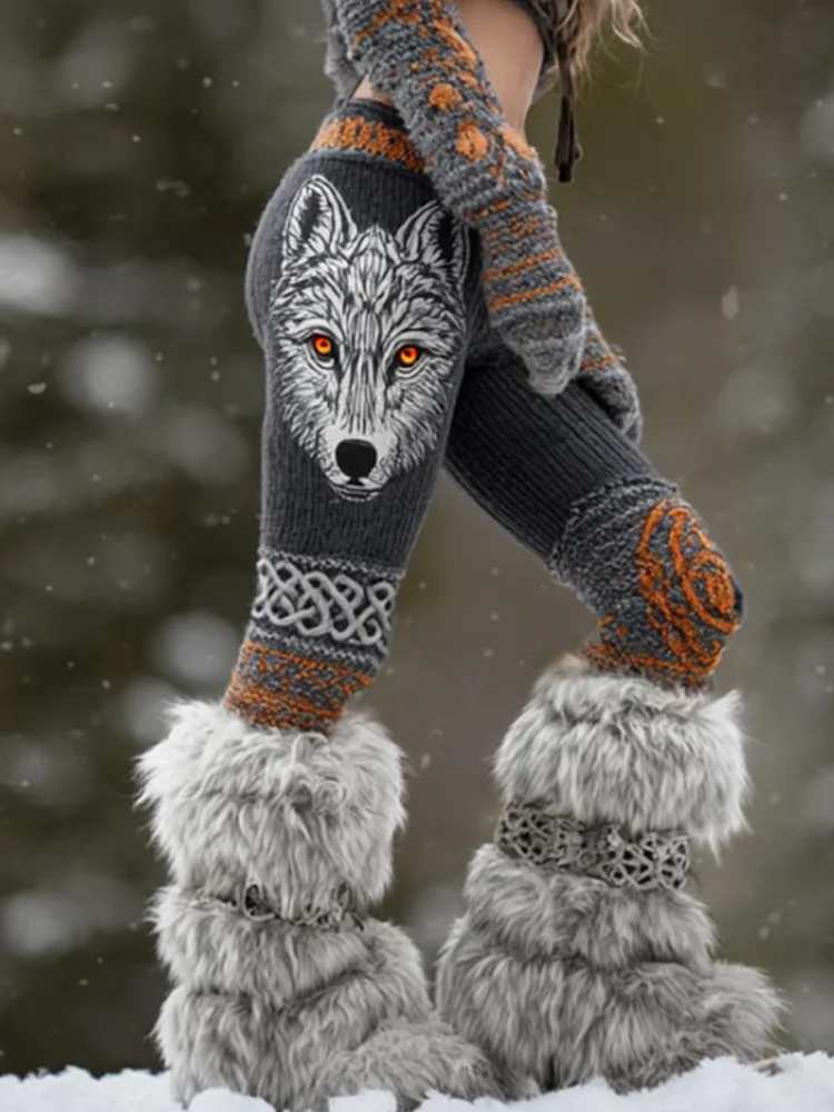 Женские леггинсы с 3D-принтом Snow Wolf, эластичные леггинсы для тренировок, тонкие обтягивающие брюки, сексуальные брюки для йоги, модные крутые брюки, модная одежда