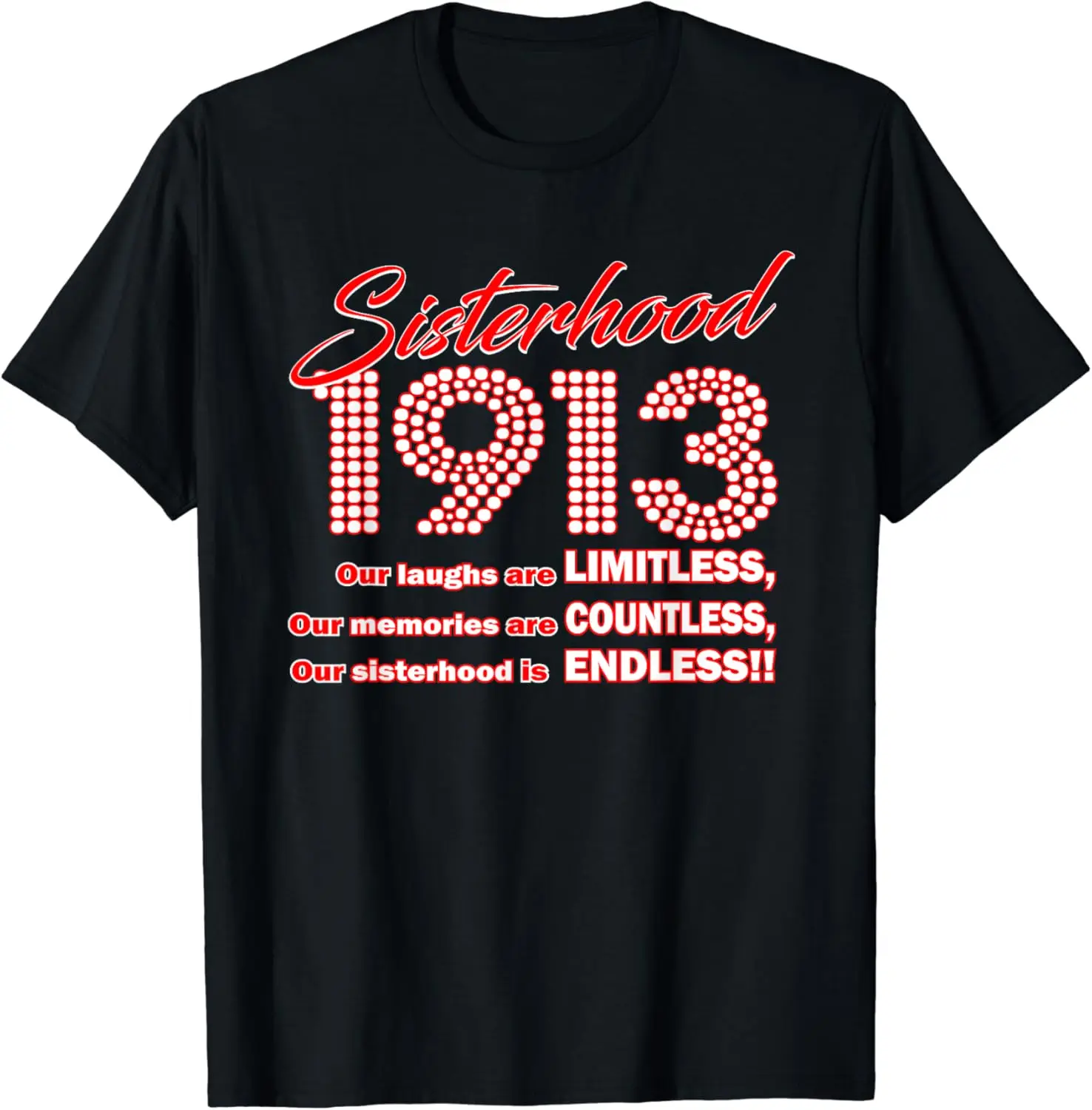 HBCU SISTERHOOD 1913 T-Shirt,Crew T-shirt