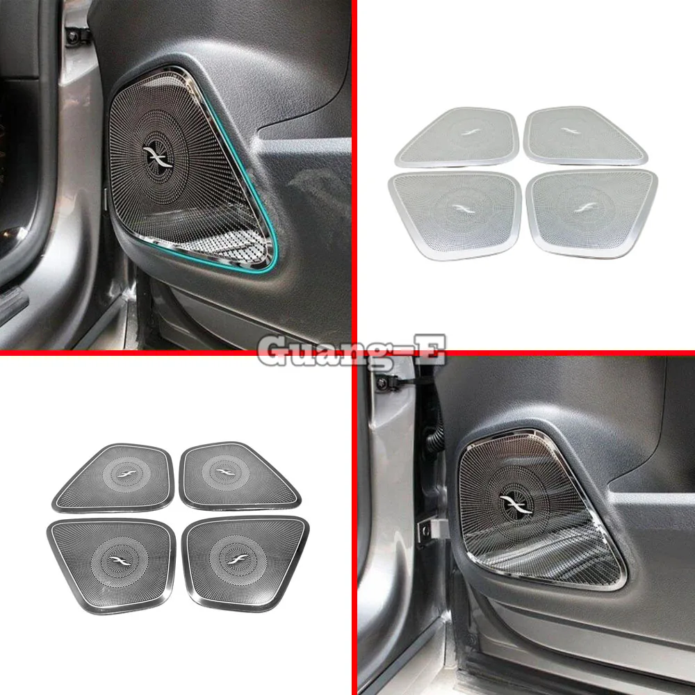 For Mercedes Benz GLB Class W247 X247 2019 2020 2021 2022 2023 Car Stick Frame Inside Door Audio Speak Sound Ring Lamp Trim 4PCs