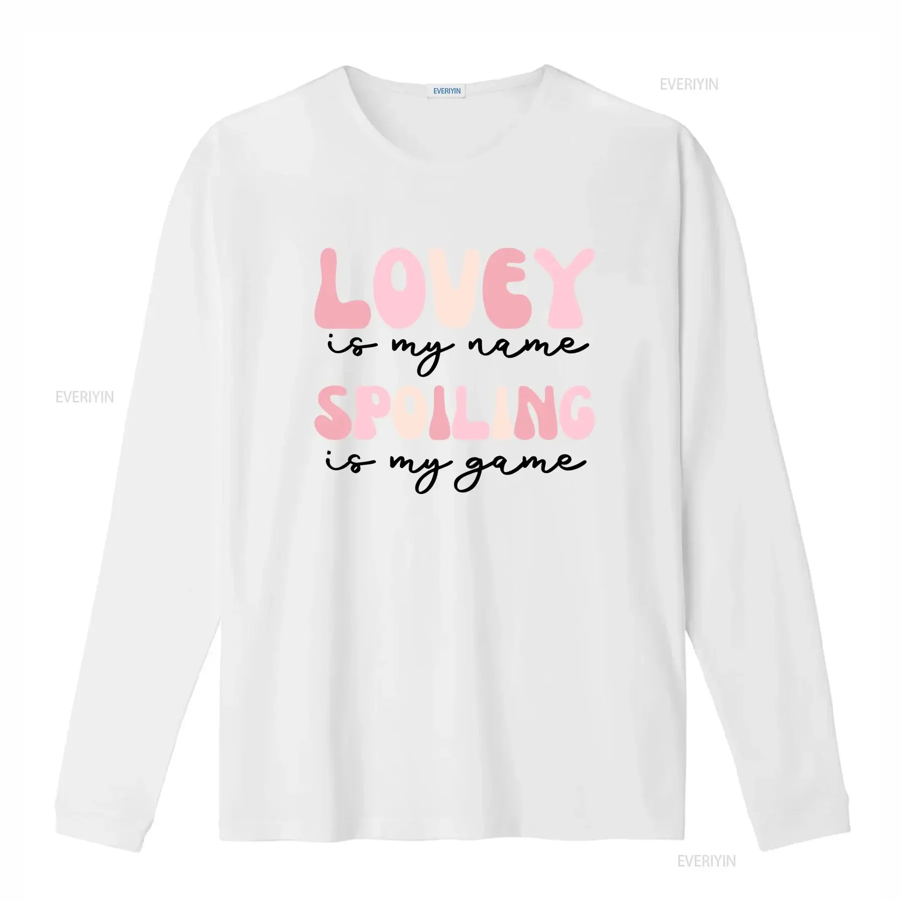 Lovey Is My Name Spoiling Game T Shirt Reveal s Grandma Promoted To For Mom vintage Washed homme Comfortable Stretched