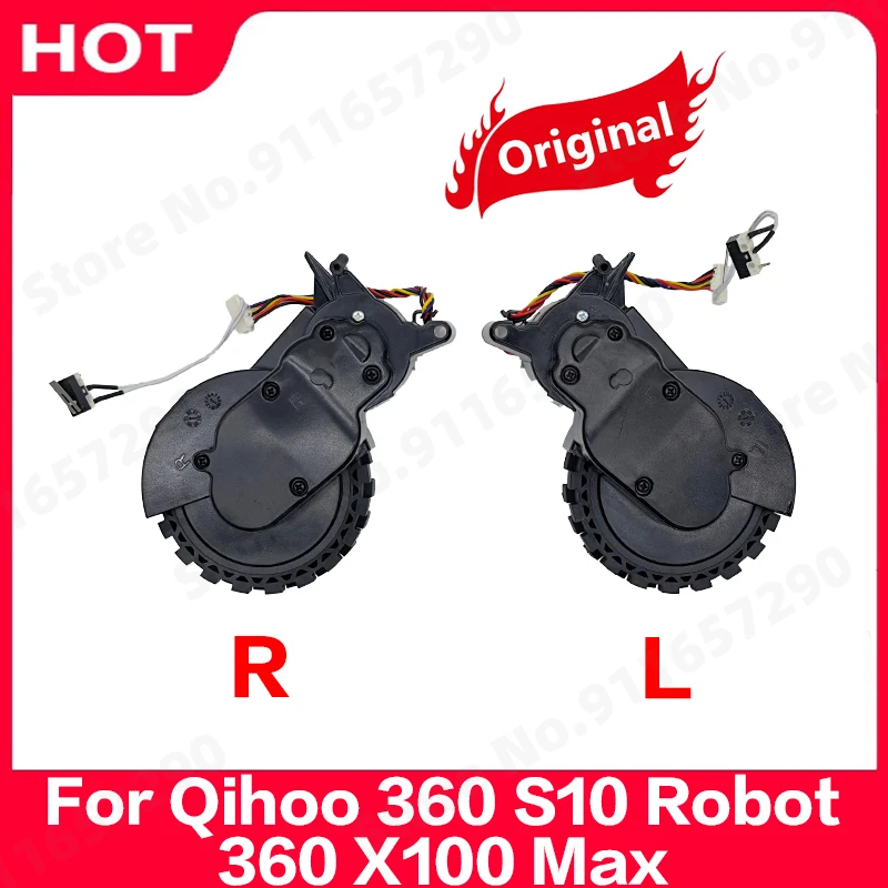 New Original Left and Right Wheels Spare Parts For Qihoo 360 S10 Robot 360 X100 Max Replacement Robot Vacuum Cleaner Accessories