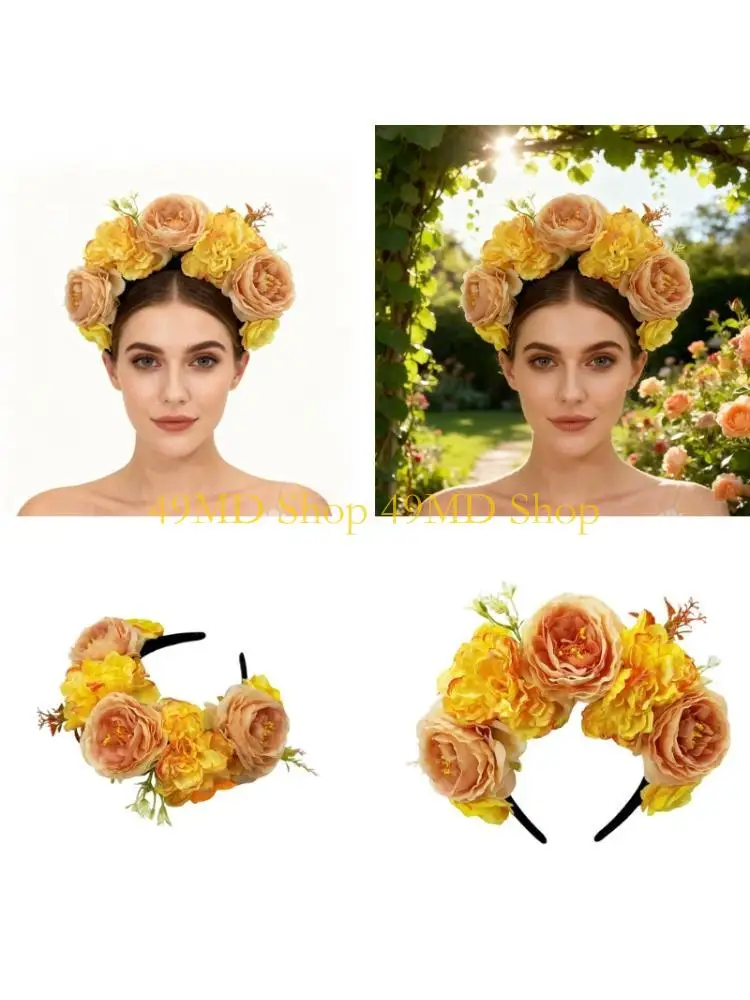 49md-flor-headbands-elegante-traje-decoracao-floral-faixa-cabelo-acessorio-cabelo-celebracao-cultural-presente