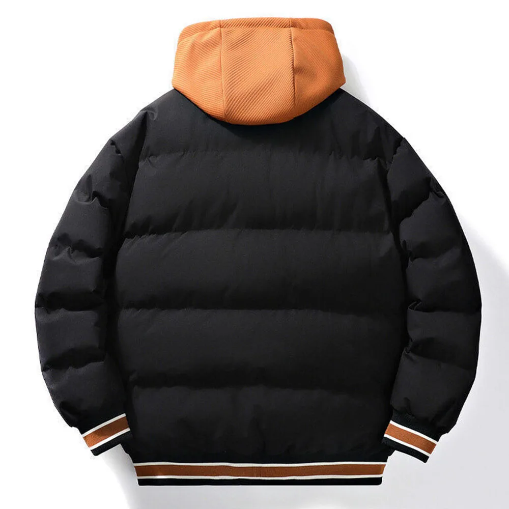 Winter Warm Bread Clothing Hooded Joker Loose Coat Temperament Exercise Self-cultivation Fake Two Pieces Cotton-Padded Jacket .