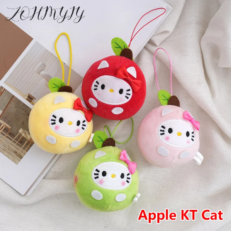 

Cute Sanrio Plush Keychain For Children Anime Hello Kitty Ball Pendant Cartoon Key Ring Backpack Decoration Gifts For Girl Toy