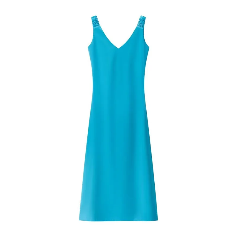 Spring And Summer New Women's Clothing Fashionable And Sexy Silk Satin Texture Dress