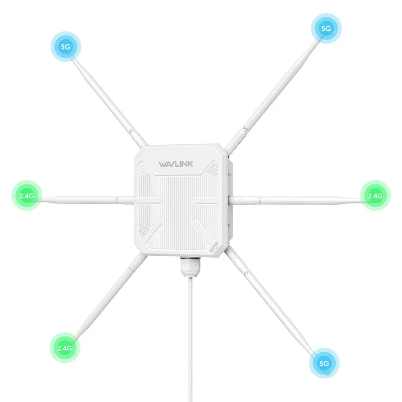 AX3000 Outdoor High Power WiFi 6 Mesh Extender Booster 2.4G+5G Dual Band Long Range PoE IP67 Waterproof