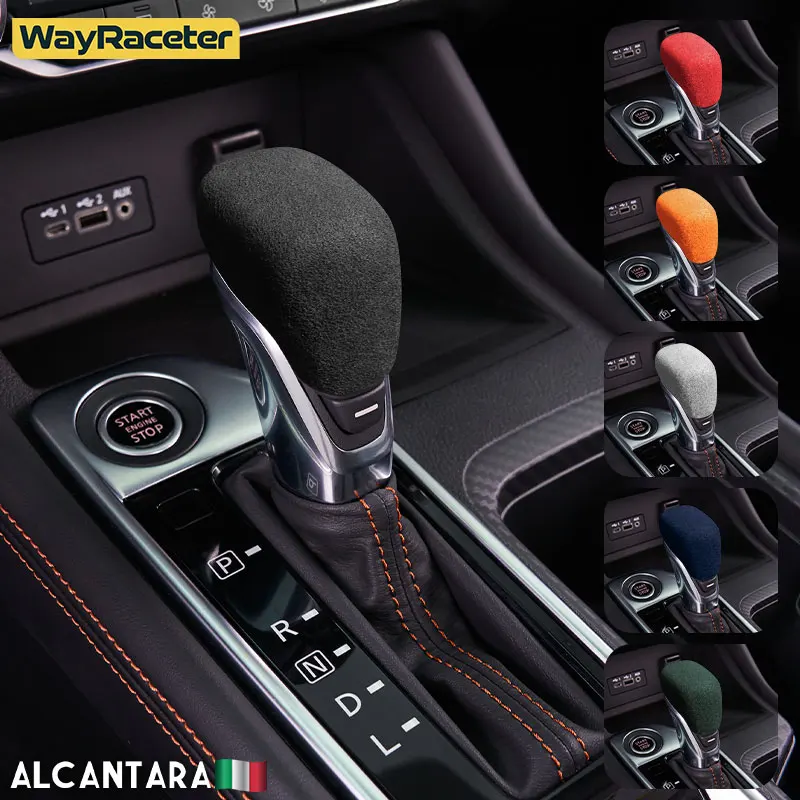 Alcantara Wrap ABS LHD & RHD Car Gear Shift Knob Cover For Nissan Sentra B18 Sylphy 2020 2021 2022 2023 Accessories