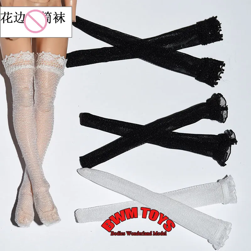 

In Stock 1/12 Scale Mobile Suit Girl Lace Transparent High-heeled Socks Model Clothes Accessories For 6'' TBL Action Figure Doll