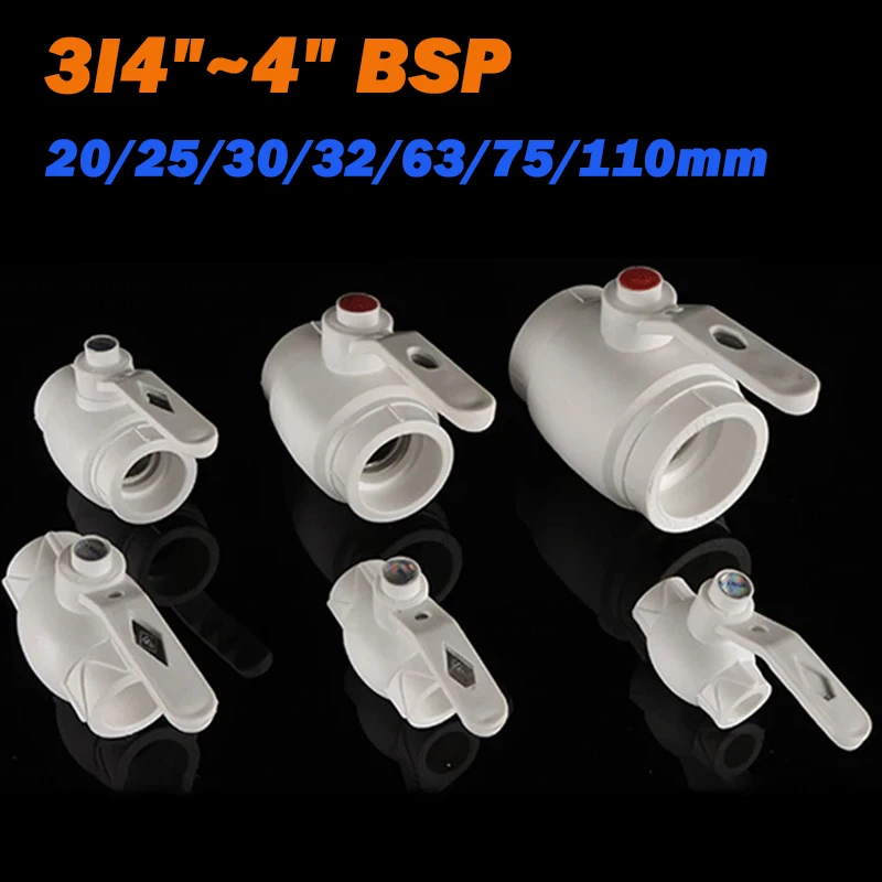 

3I4 "1I2" 1 "2" 2,5 "4" BSP PPR Шаровой кран с горячим расплавом с внутренней резьбой Шаровой кран 20/25/30/32/63/75/110 мм Переключающие фитинги