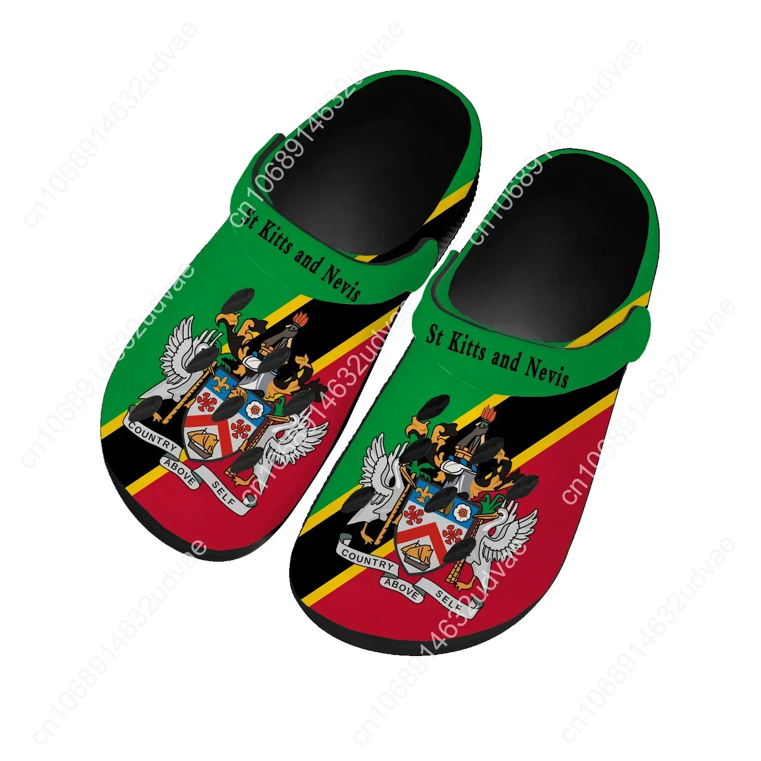 St Kitts And Nevis Water Shoes Men Women Teenager Comfortable Home Garden Clogs Custom Sandals Beach Breathable Hole Slippers