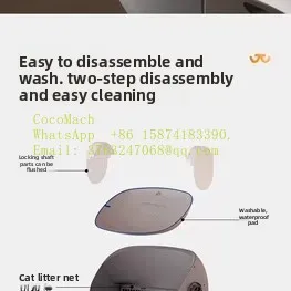Overseas version smart large open cat litter box enlarged and widened, automatic cleaning cat litter machine cat toilet